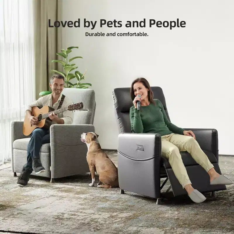 MAYEERTY Power Recliner Chair, Electric Recliner with Footrest, Padded Seat for Small Spaces, Living Room & Home Theater