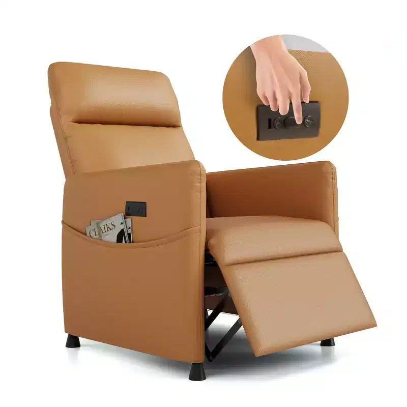 MAYEERTY Power Recliner Chair, Electric Recliner with Footrest, Padded Seat for Small Spaces, Living Room & Home Theater