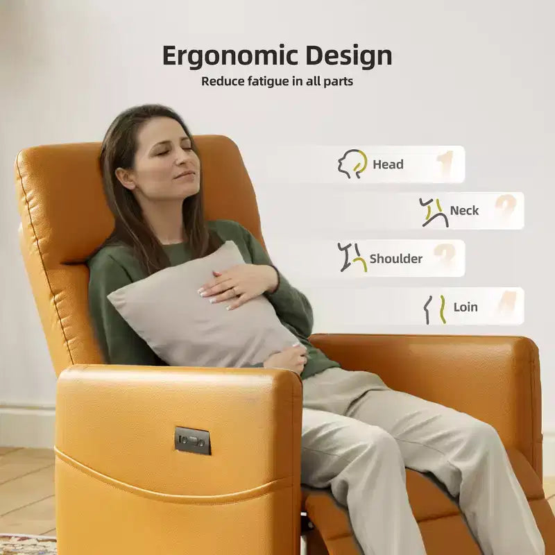 MAYEERTY Power Recliner Chair, Electric Recliner with Footrest, Padded Seat for Small Spaces, Living Room & Home Theater