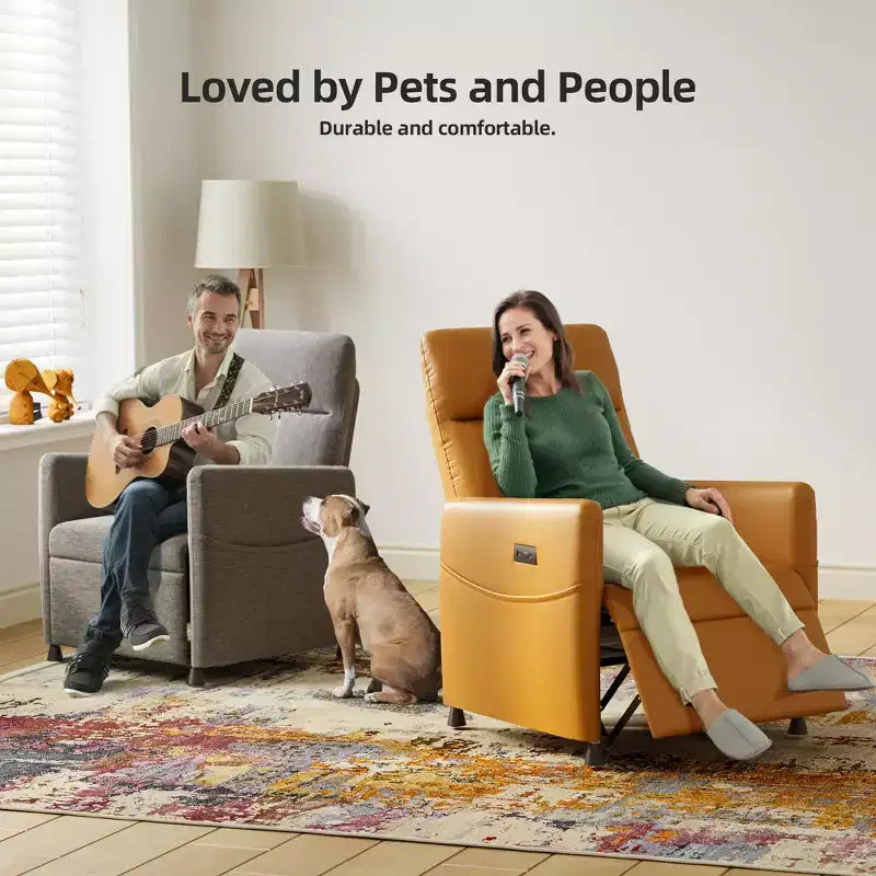 MAYEERTY Power Recliner Chair, Electric Recliner with Footrest, Padded Seat for Small Spaces, Living Room & Home Theater