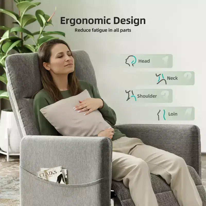 MAYEERTY Power Recliner Chair, Electric Recliner with Footrest, Padded Seat for Small Spaces, Living Room & Home Theater