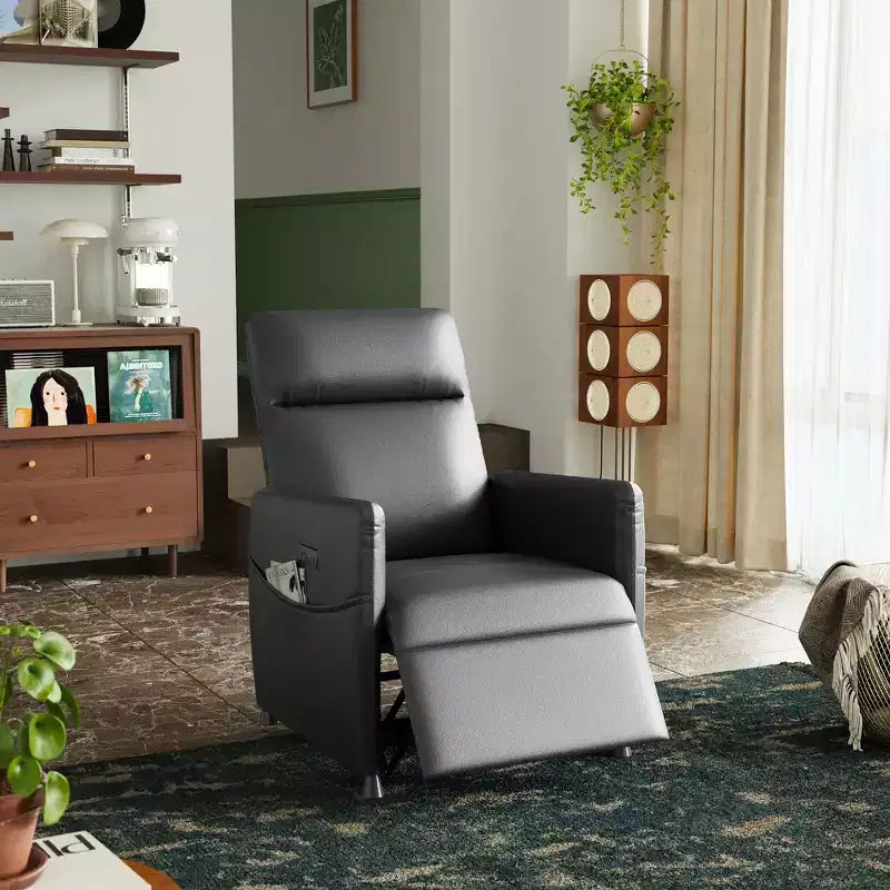 MAYEERTY Power Recliner Chair, Electric Recliner with Footrest, Padded Seat for Small Spaces, Living Room & Home Theater