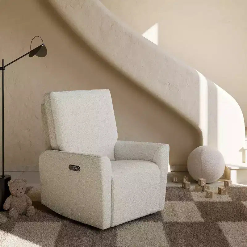 Storkcraft Santorini Deluxe Power Recliner Swivel Glider with Dual USB Charging