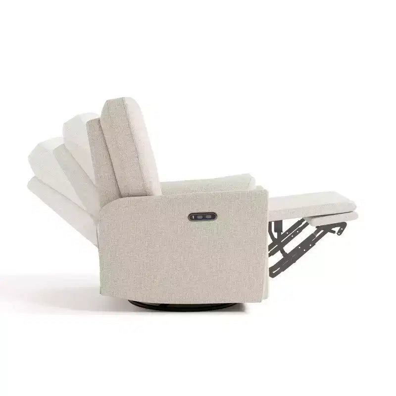 Storkcraft Santorini Deluxe Power Recliner Swivel Glider with Dual USB Charging