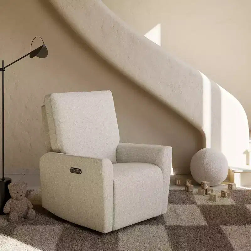 Storkcraft Santorini Deluxe Power Recliner Swivel Glider with Dual USB Charging