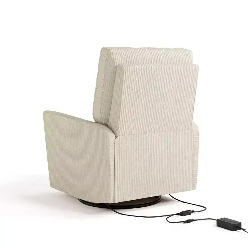 Storkcraft Santorini Deluxe Power Recliner Swivel Glider with Dual USB Charging