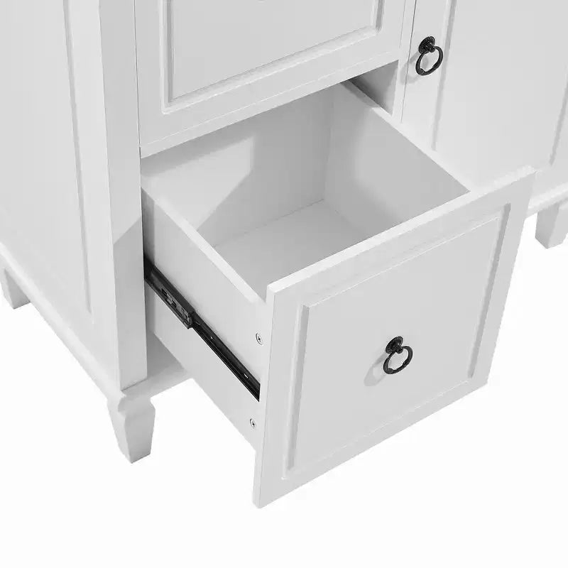GDFStudio Eleanor Retro Wood Storage Cabinet with Adjustable Shelves, Three Drawers and Three Enclosed Cabinets