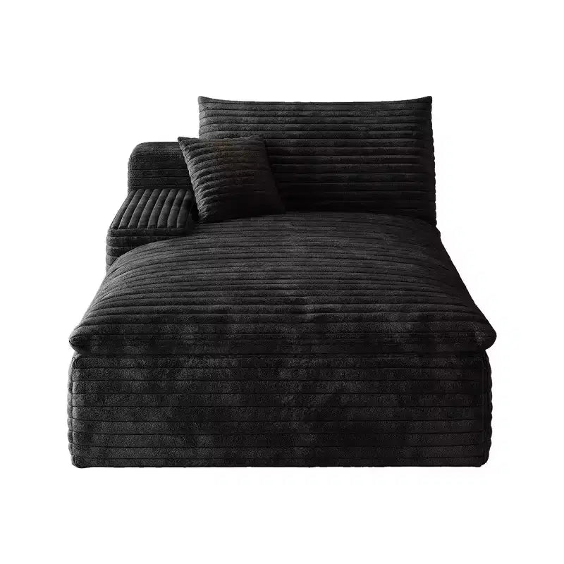 MAYEERTY 4-Piece Modern Tufted Dining Chair, Linen Upholstered, Black Rubber Wood Legs