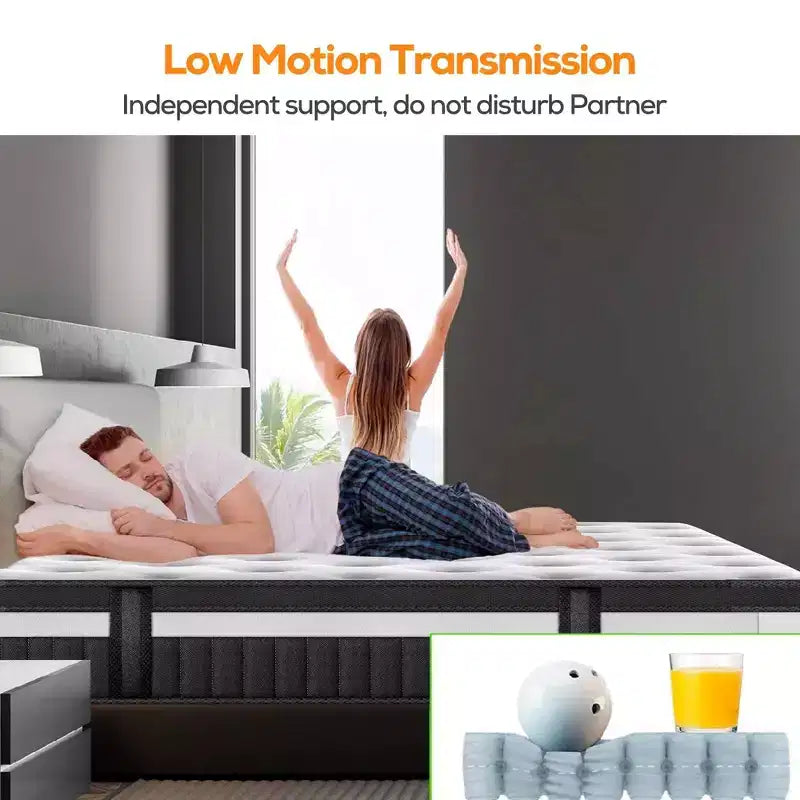 King Mattress In a Box, 14 Cooling Gel Memory Foam King Size Mattress, Medium Firm for Presure Relief&Cooler Sleep, CertiPUR-US