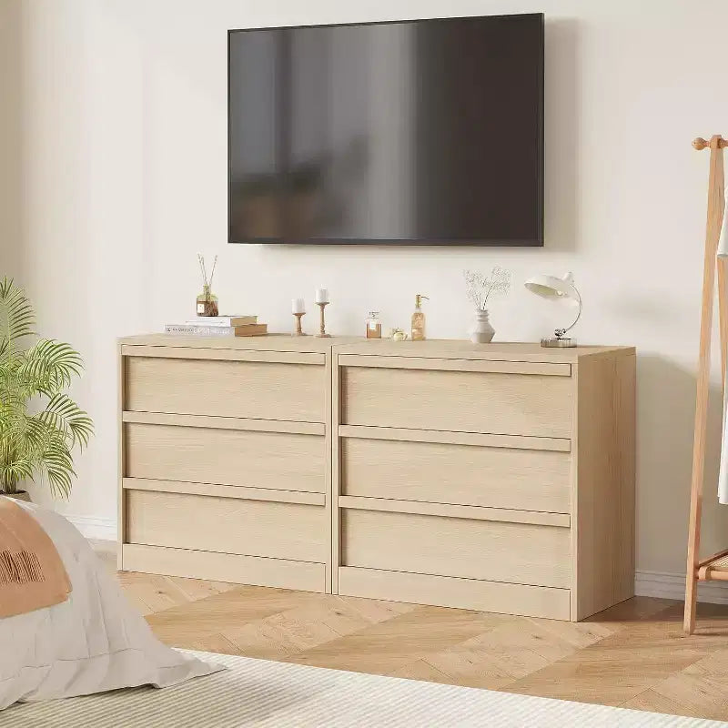 Acekool 3 Drawer Dresser, Modern Storage Cabinet Nightstand for Bedroom, Living Room, Entryway