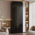 BALHAM TRADE-86 Inch Tall Wardrobe Closet with Doors Metal Armoire Cabinet for Bedroom