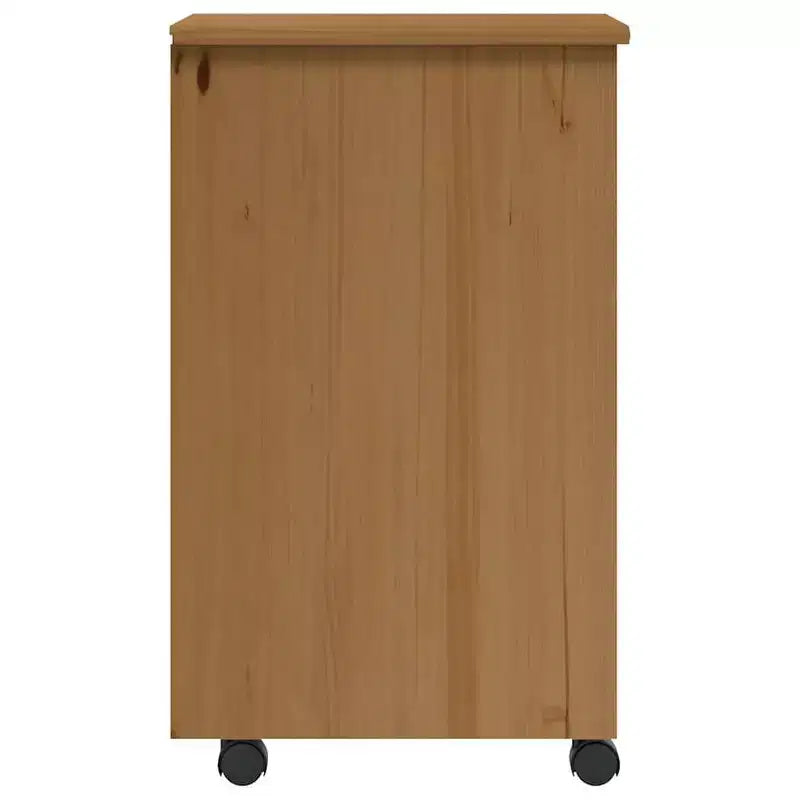 vidaXL MOSS 6-Drawer Chest with Wheels, Solid Pinewood