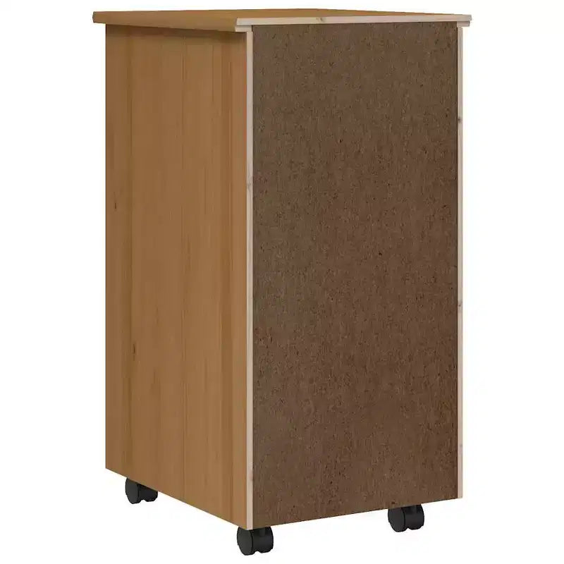 vidaXL MOSS 6-Drawer Chest with Wheels, Solid Pinewood