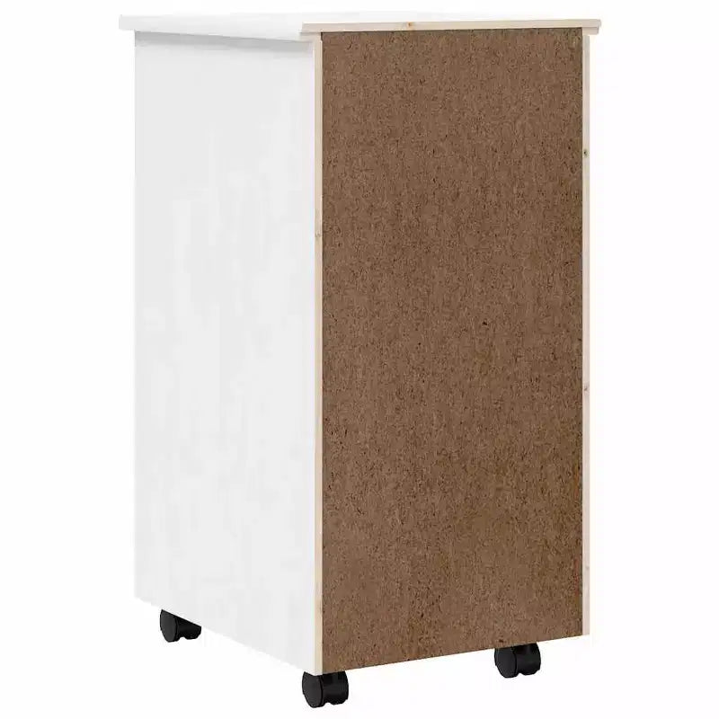 vidaXL MOSS 6-Drawer Chest with Wheels, Solid Pinewood