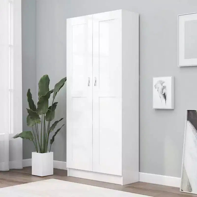 vidaXL Book Cabinet White Engineered wood Large Book Cabinet