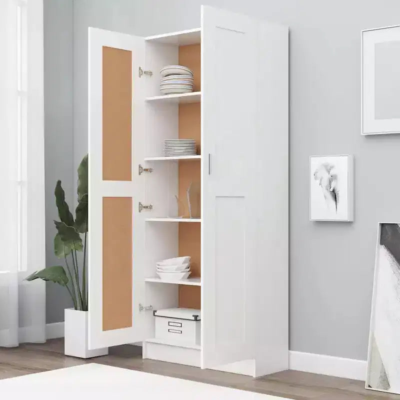 vidaXL Book Cabinet White Engineered wood Large Book Cabinet