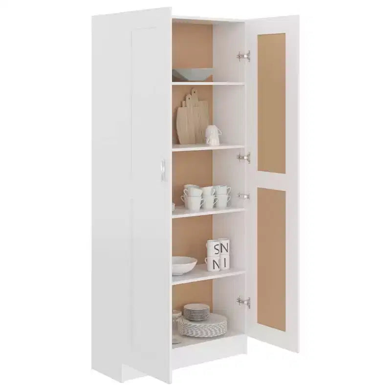 vidaXL Book Cabinet White Engineered wood Large Book Cabinet
