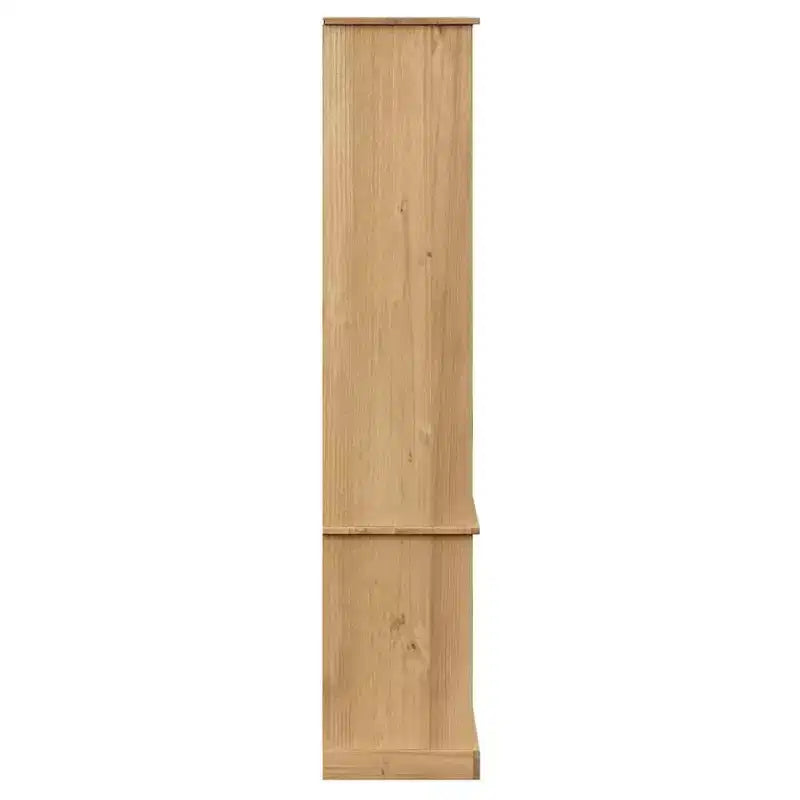 vidaXL Glass Display Cabinet Honey wood tone