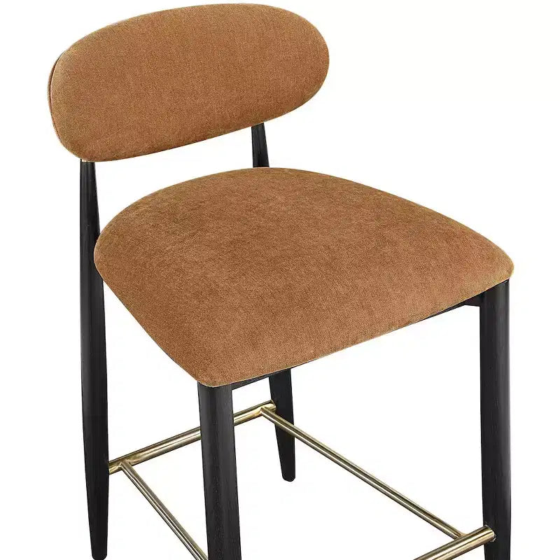 Meridian Furniture Riccio Black Finish Performance Fabric Counter Stool