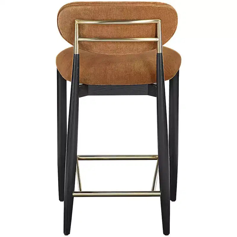 Meridian Furniture Riccio Black Finish Performance Fabric Counter Stool