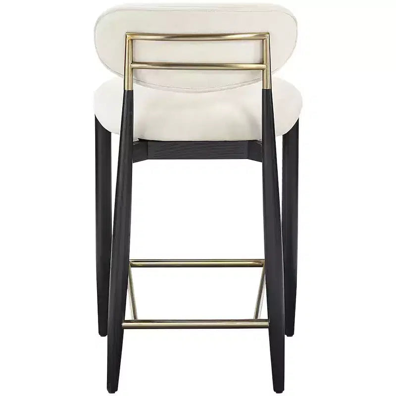 Meridian Furniture Riccio Black Finish Performance Fabric Counter Stool