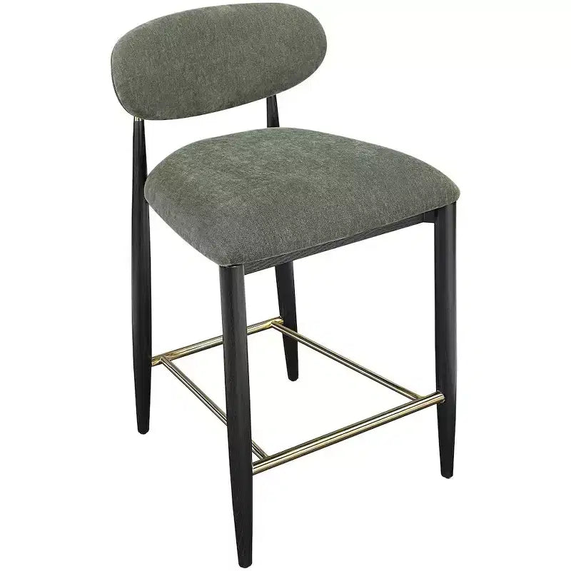 Meridian Furniture Riccio Black Finish Performance Fabric Counter Stool