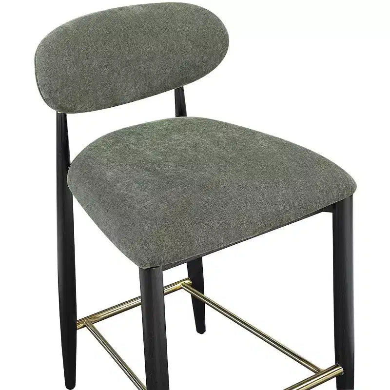 Meridian Furniture Riccio Black Finish Performance Fabric Counter Stool