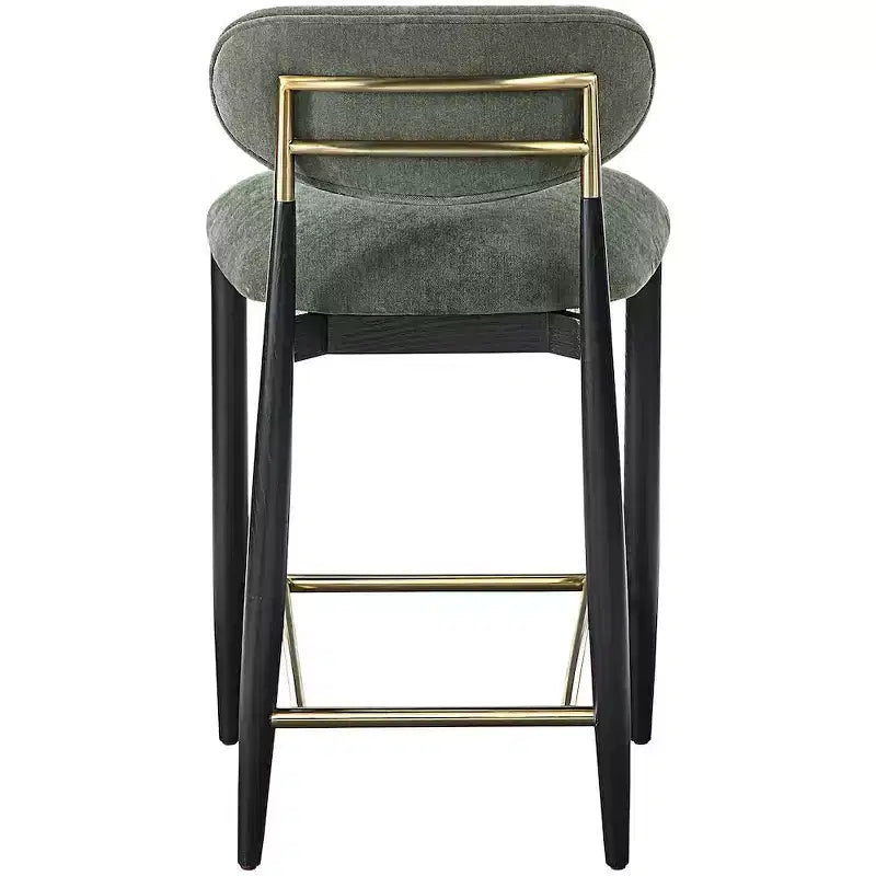 Meridian Furniture Riccio Black Finish Performance Fabric Counter Stool