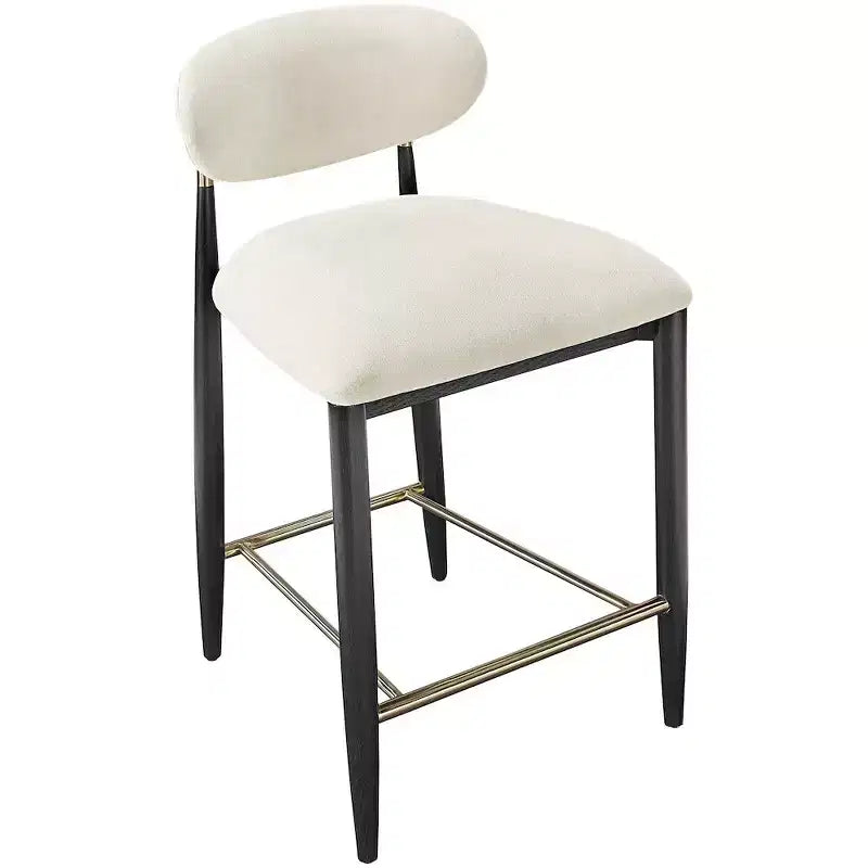 Meridian Furniture Riccio Black Finish Performance Fabric Counter Stool
