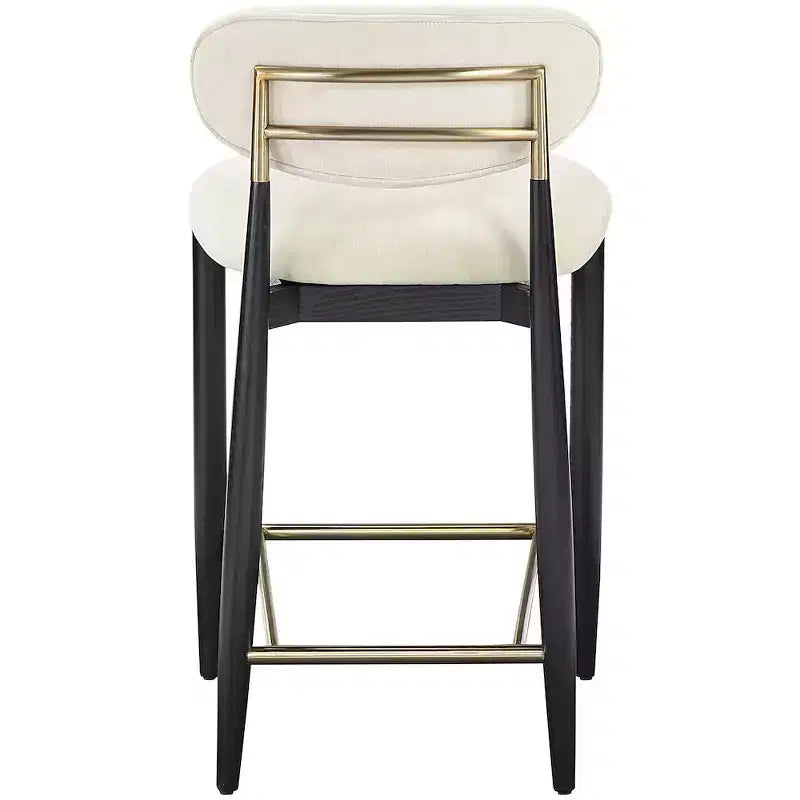 Meridian Furniture Riccio Black Finish Performance Fabric Counter Stool