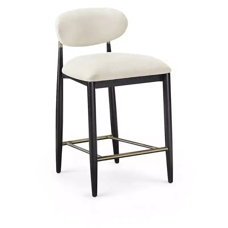 Meridian Furniture Riccio Black Finish Performance Fabric Counter Stool