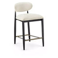 Meridian Furniture Riccio Black Finish Performance Fabric Counter Stool
