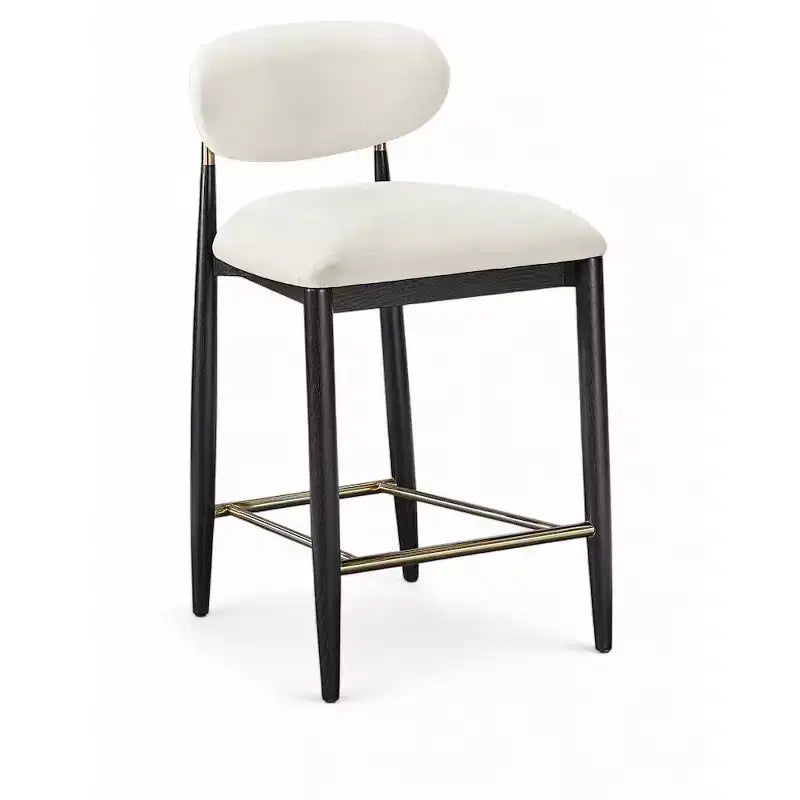 Meridian Furniture Riccio Black Finish Performance Fabric Counter Stool