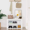 vidaXL Shoe Rack White Engineered Wood Standard Shoe Rack Rectangular