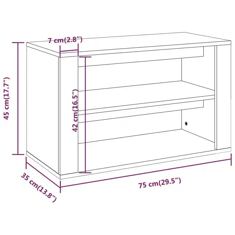 vidaXL Shoe Rack White Engineered Wood Standard Shoe Rack Rectangular