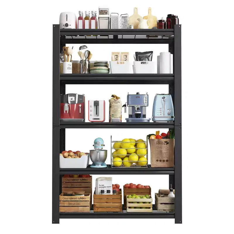 72H 5-Tier Adjustable Heavy Duty Shelving Metal Mesh Storage Rack, 2000 lbs Loading Capacity Metal Shelf Organizer