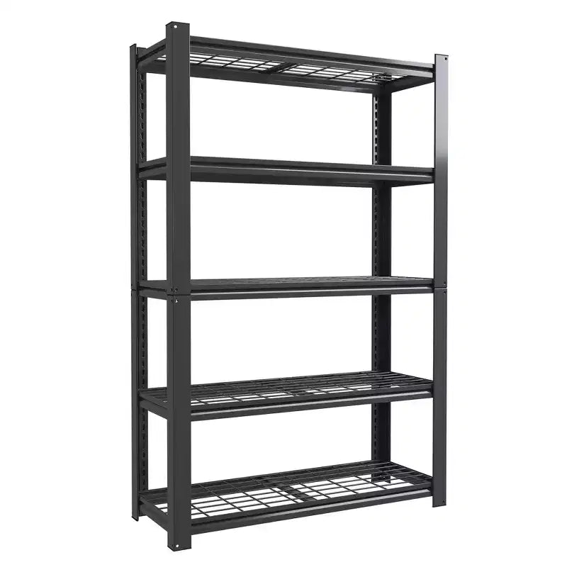 72H 5-Tier Adjustable Heavy Duty Shelving Metal Mesh Storage Rack, 2000 lbs Loading Capacity Metal Shelf Organizer