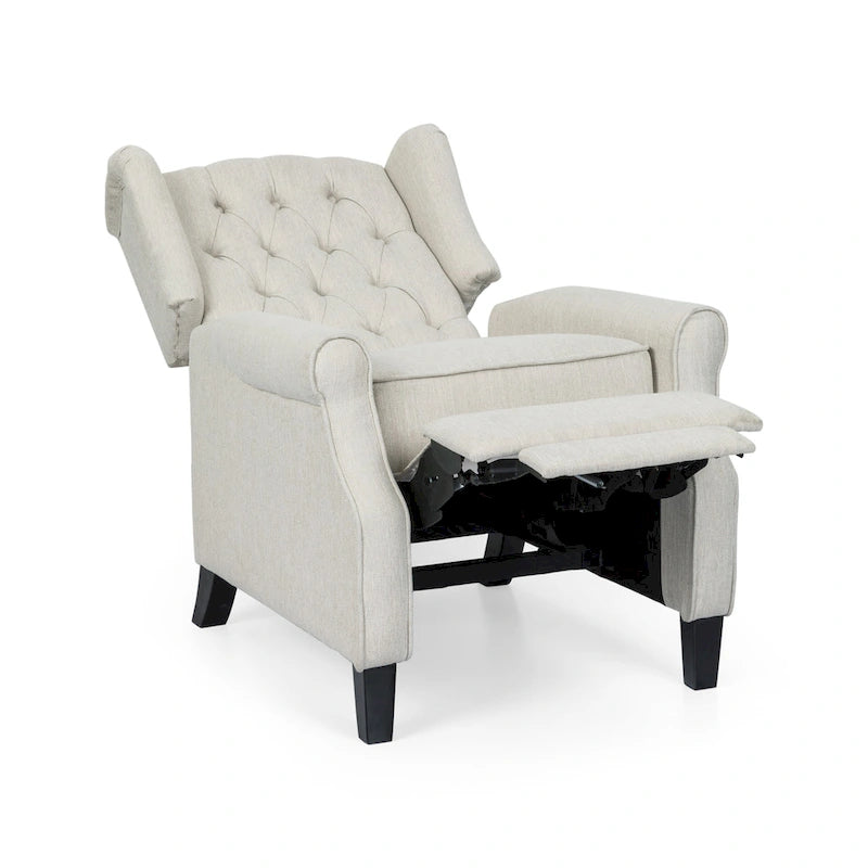 Push Back Recliner with Wingback, Modern and cozy recliner chair