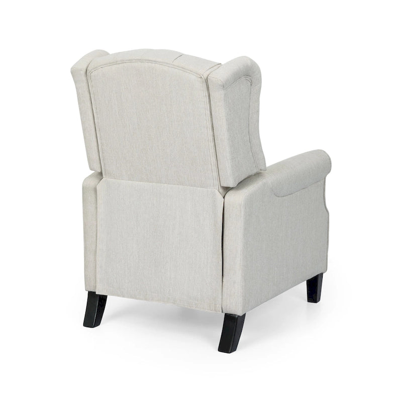 Push Back Recliner with Wingback, Modern and cozy recliner chair