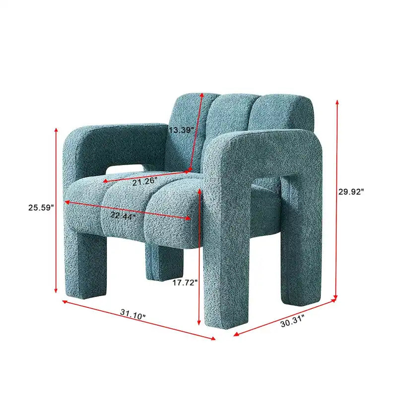 Green Modern 31.1 Accent Chair with High-Density Foam