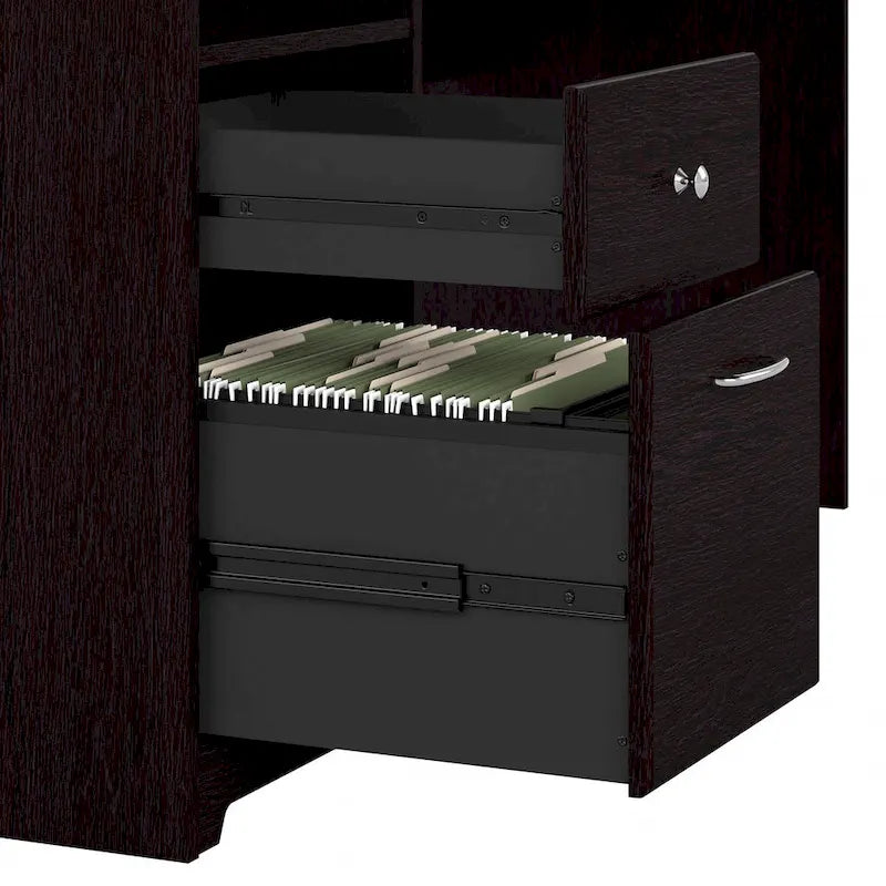 Cabot 60W L-Desk with Hutch and Drawers by Bush Furniture