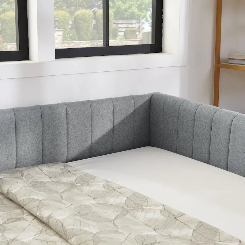 Full Size Daybed with Trundle Upholstered Sofa Bed