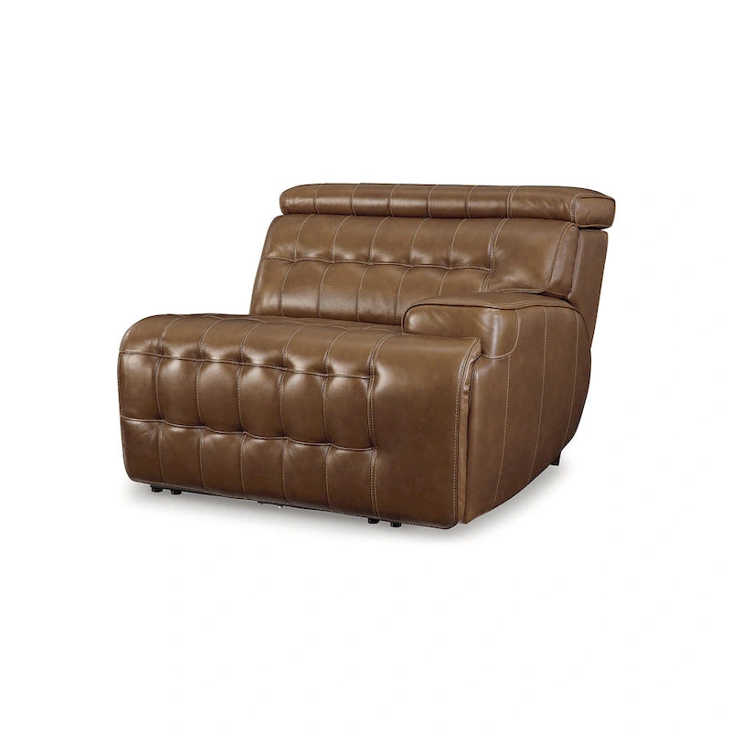 Signature Design by Ashley Temmpton Medium Brown 5-Piece Power Reclining Sectional - 110W x 110D x 34H