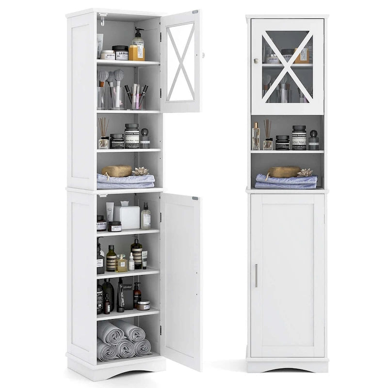 Costway 67 Tall Bathroom Cabinet Freestanding Storage Cabinet with 5 - See Details
