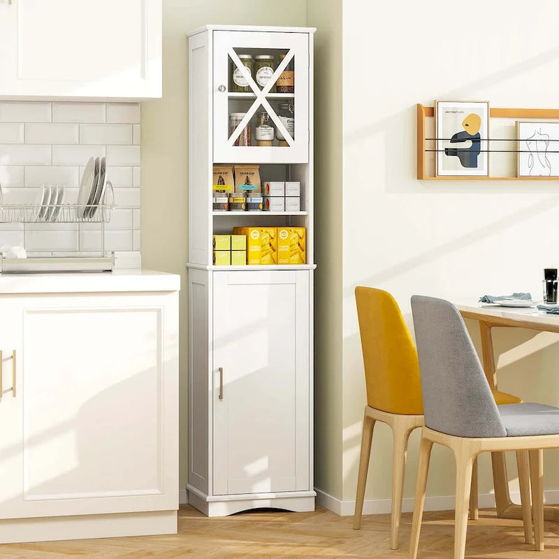 Costway 67 Tall Bathroom Cabinet Freestanding Storage Cabinet with 5 - See Details