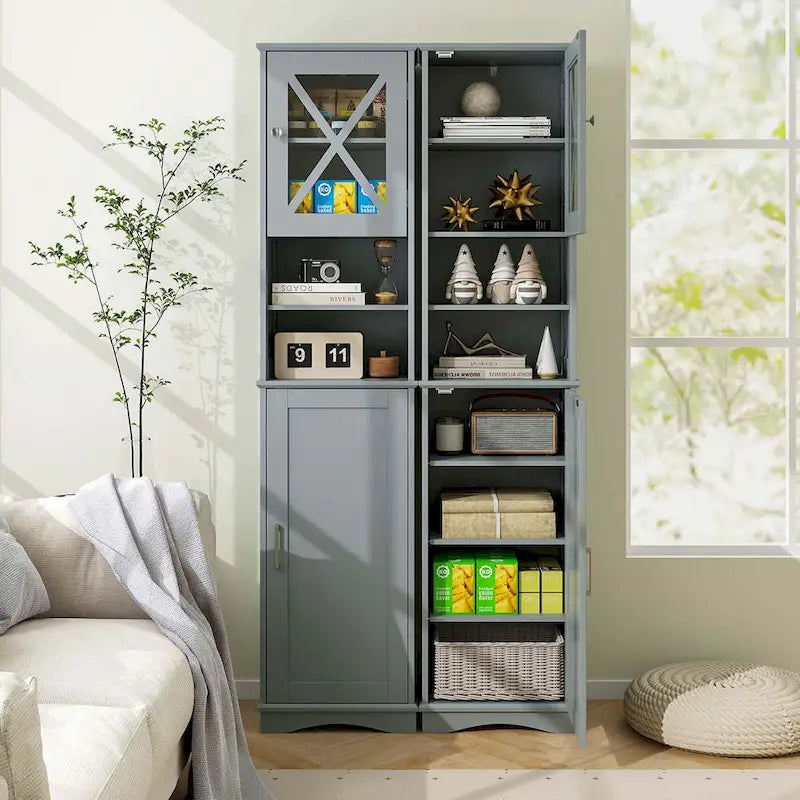 Costway 67 Tall Bathroom Cabinet Freestanding Storage Cabinet with 5 - See Details