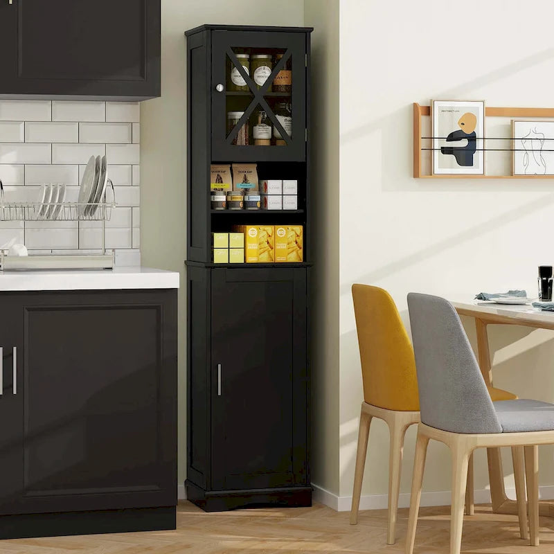 Costway 67 Tall Bathroom Cabinet Freestanding Storage Cabinet with 5 - See Details