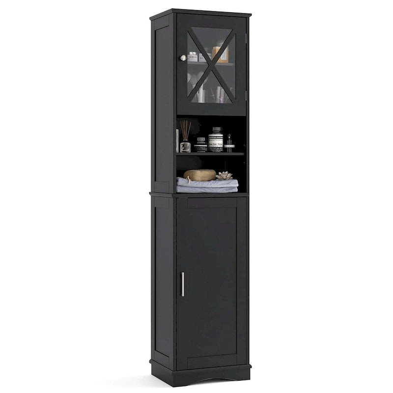 Costway 67 Tall Bathroom Cabinet Freestanding Storage Cabinet with 5 - See Details
