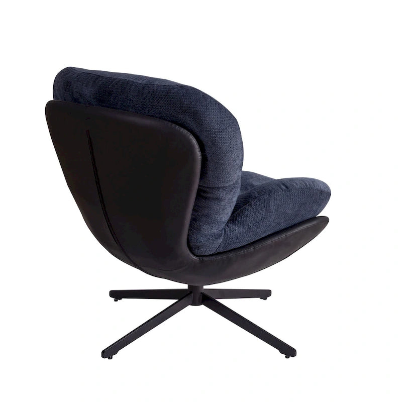 Modern Chenille 360 Swivel Office Chair with Metal Base Frame