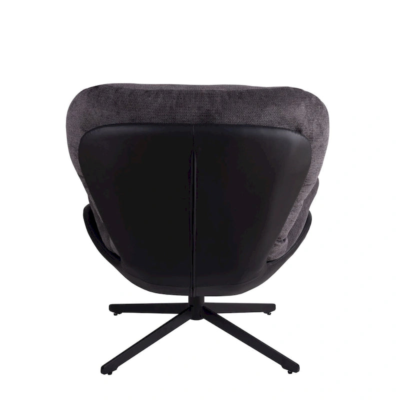 Modern Chenille 360 Swivel Office Chair with Metal Base Frame